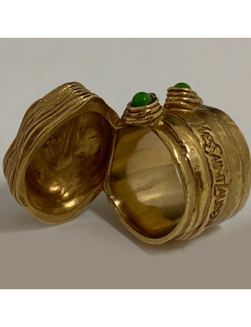 Bague SAINT LAURENT Arty vert lime par Stefano Pilati