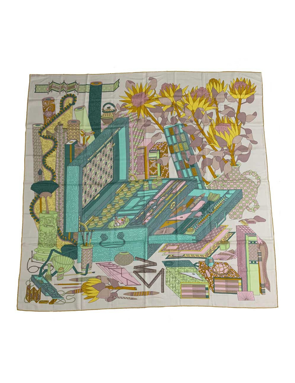 Châle HERMÈS cachemire et soie