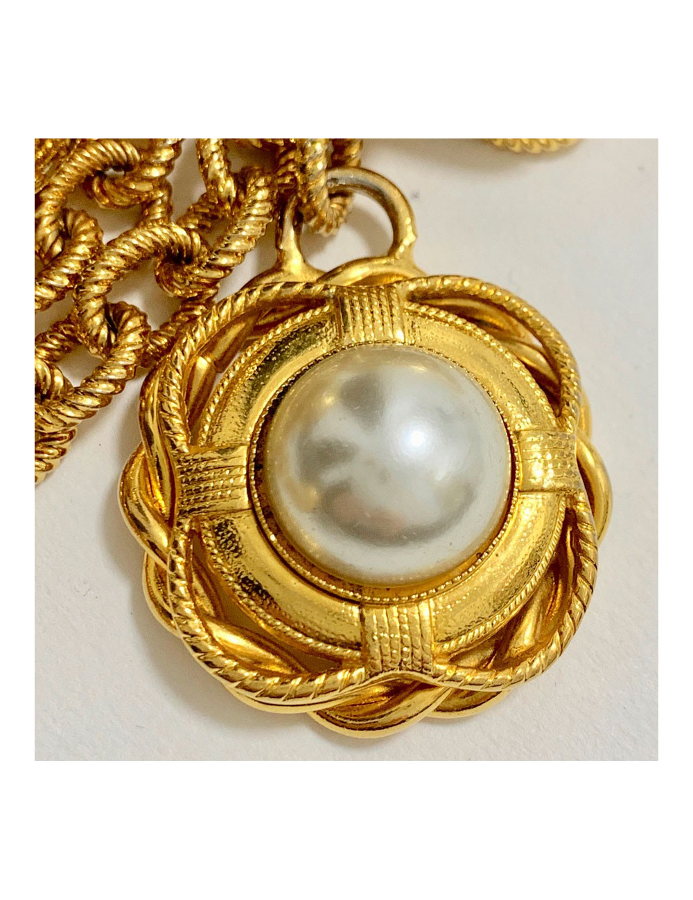 Collier ceinture MOSCHINO by Redwall chaine dorée et charms