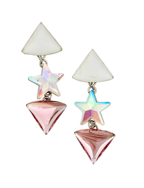 MANQUE PA Clips d'oreilles fantaisie étoile  vintage en résine