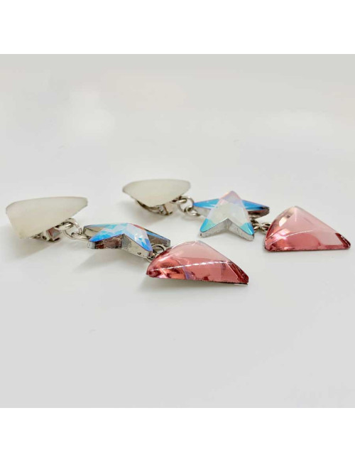 MANQUE PA Clips d'oreilles fantaisie étoile  vintage en résine