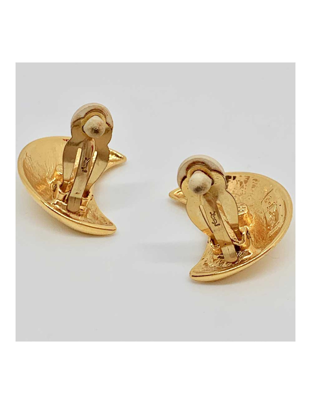 Clips d'oreilles Lune SAINT LAURENT doré