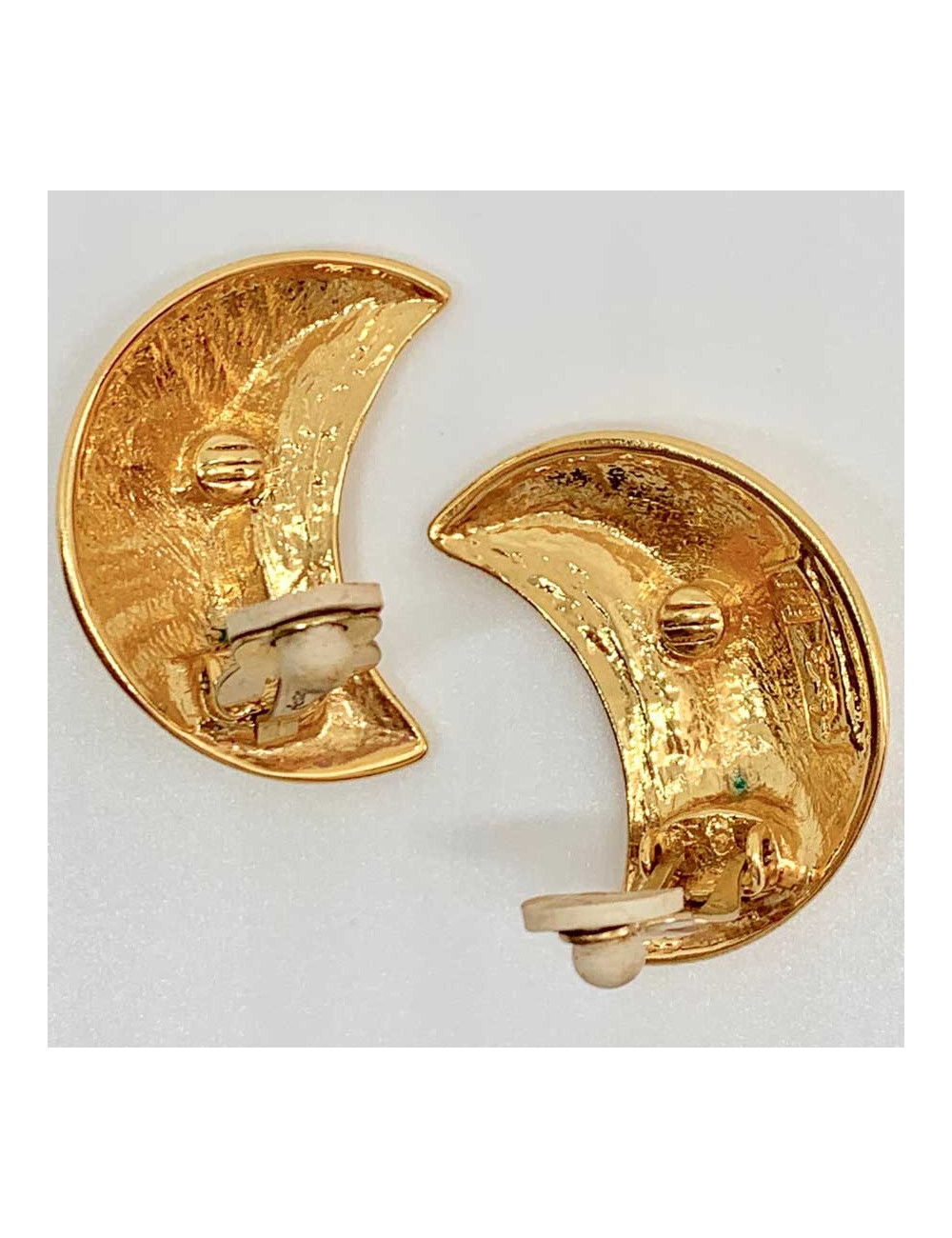 Clips d'oreilles Lune SAINT LAURENT doré
