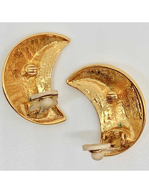 Clips d'oreilles Lune SAINT LAURENT doré