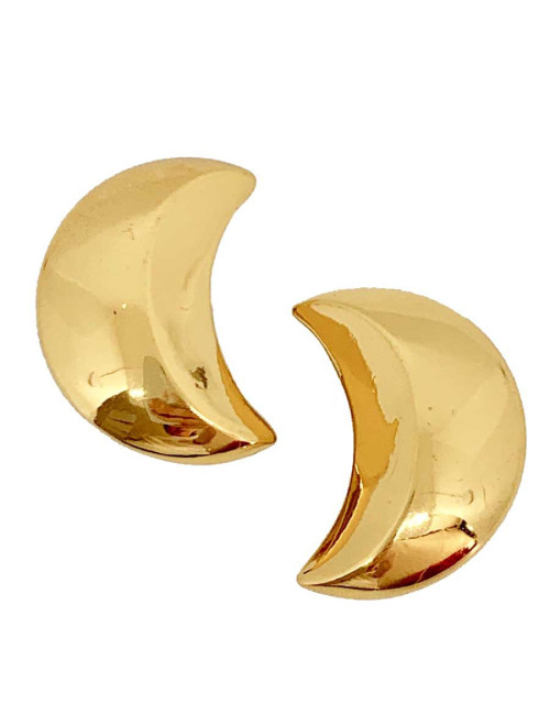 Clips d'oreilles Lune SAINT LAURENT doré