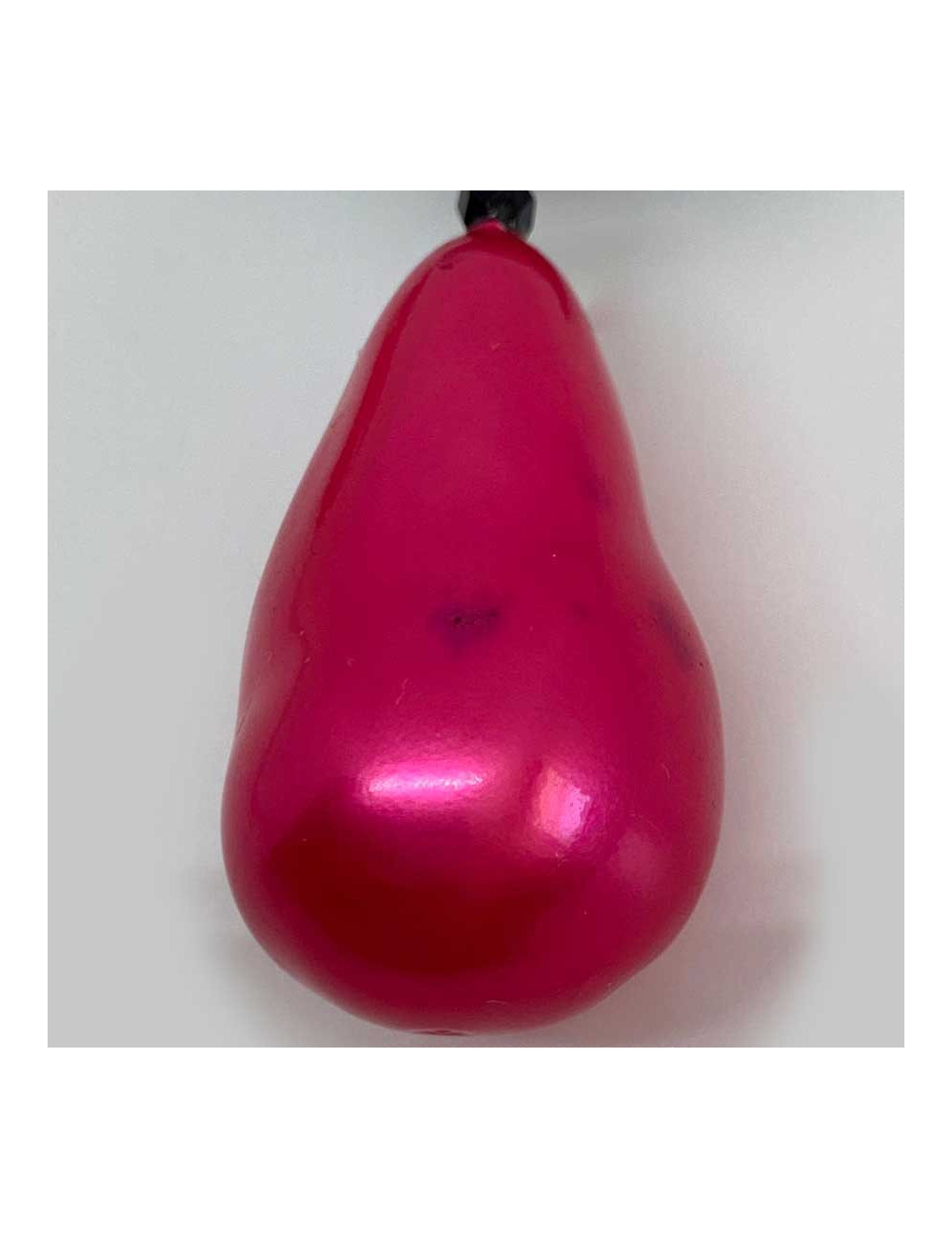 Boucles d'oreille perle rose non signés