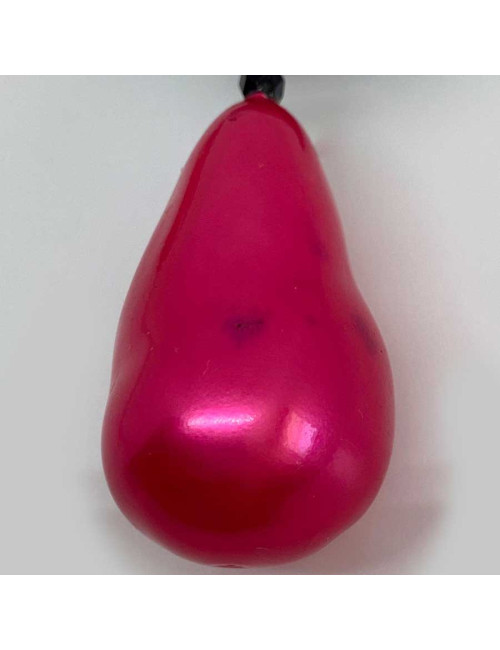 Boucles d'oreille perle rose non signés