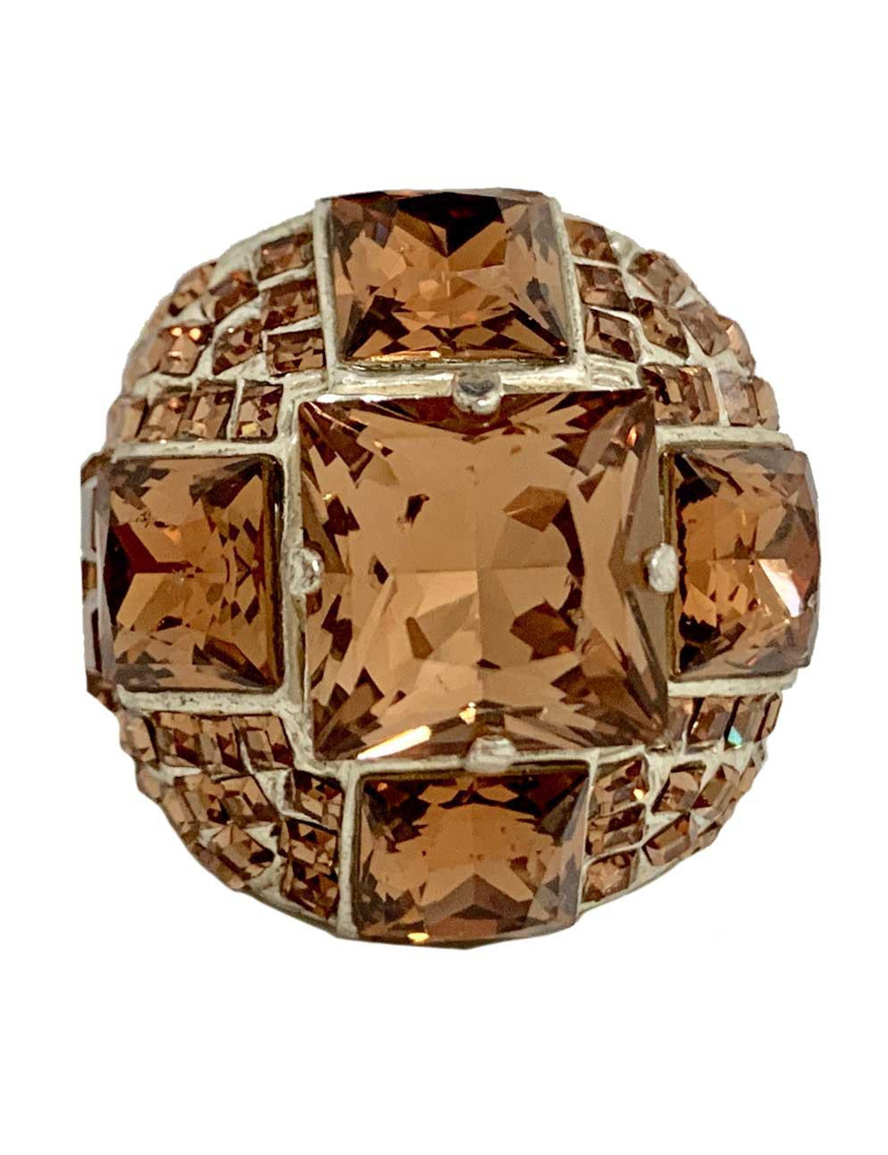 Bague Jean-Paul GAULTIER strass ambre