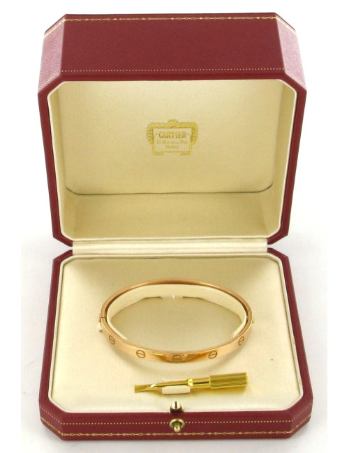 Bracelet LOVE CARTIER or rose T 18