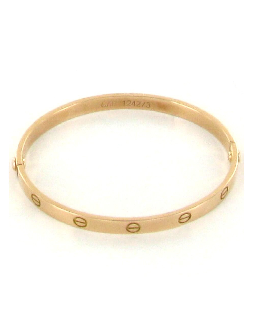 Bracelet LOVE CARTIER or rose T 18