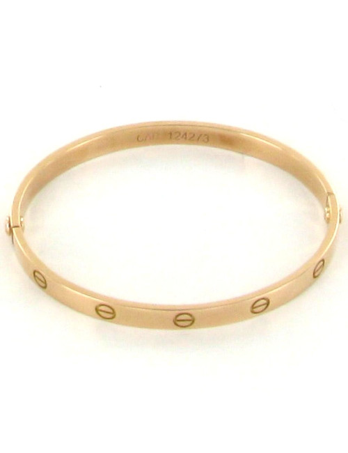 Bracelet LOVE CARTIER or rose T 18