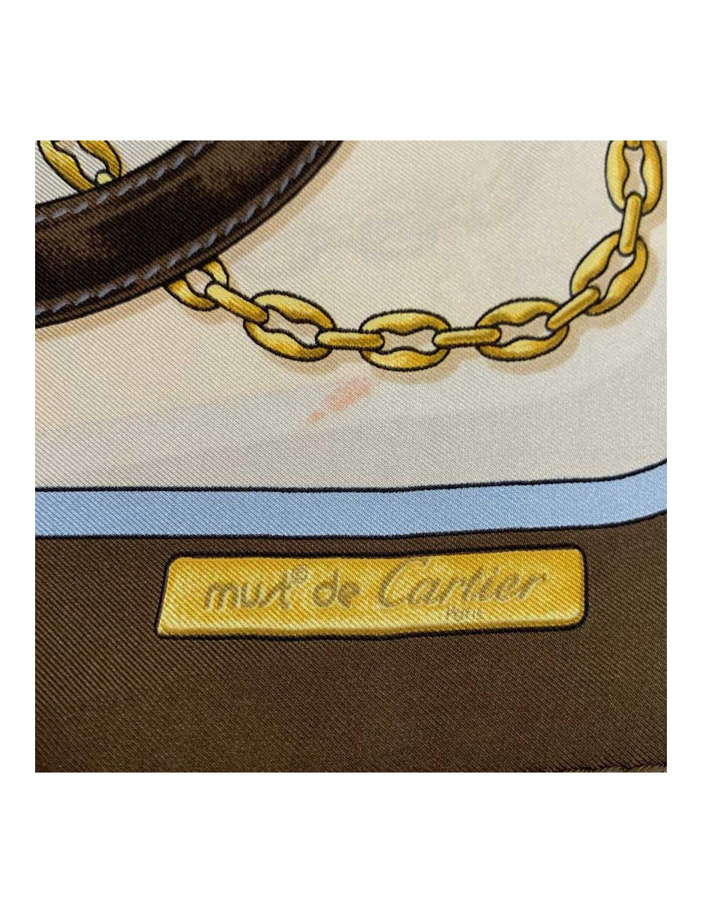 CARTIER Must silk square scarf