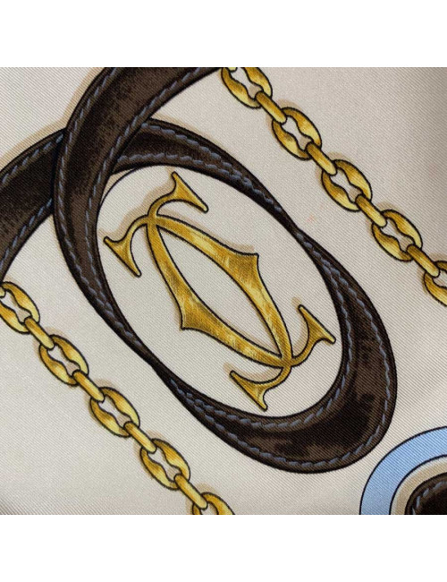 CARTIER Must silk square scarf