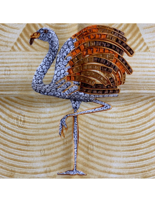 CARTIER clock print silk square scarf