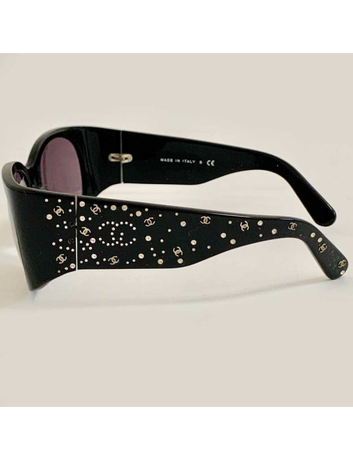 Lunettes de soleil CHANEL CC strass