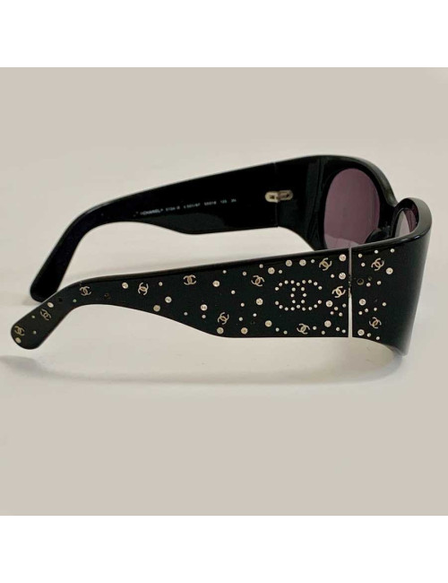 Lunettes de soleil CHANEL CC strass