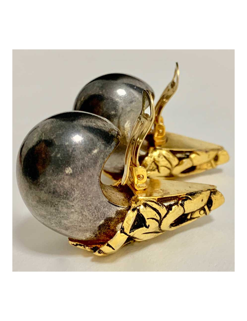 Clips ISABEL CANOVAS gris canon de fusil