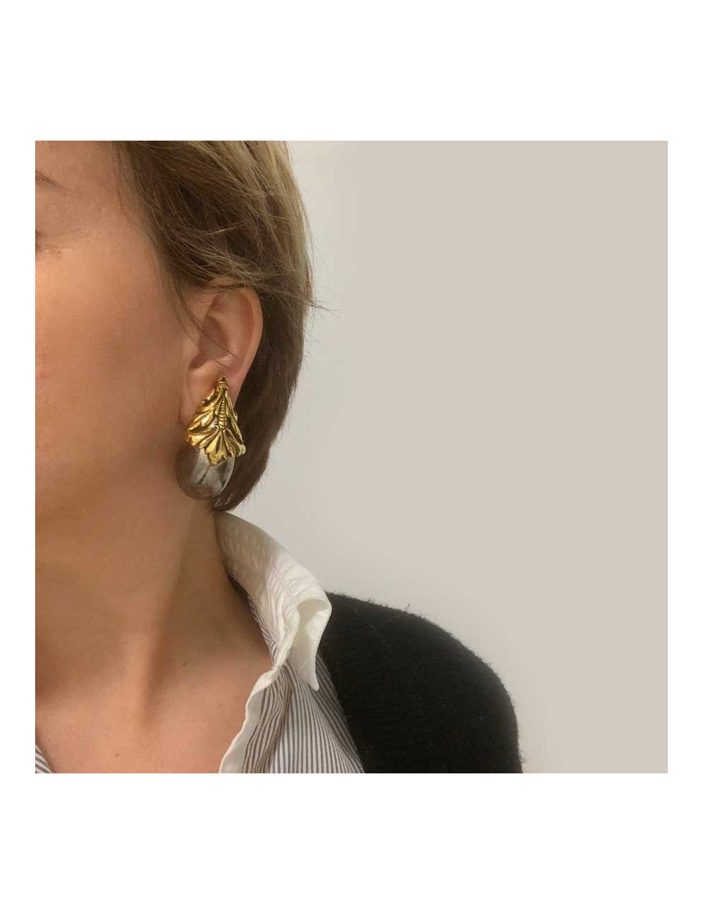 Clips ISABEL CANOVAS gris canon de fusil