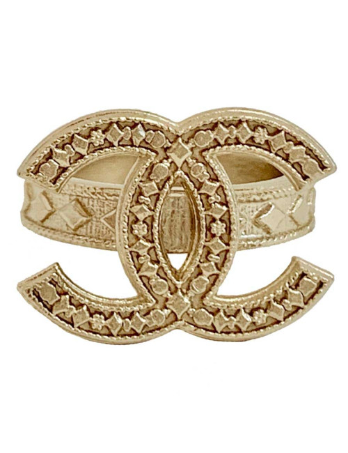 Bague CHANEL CC occasion dorée T50