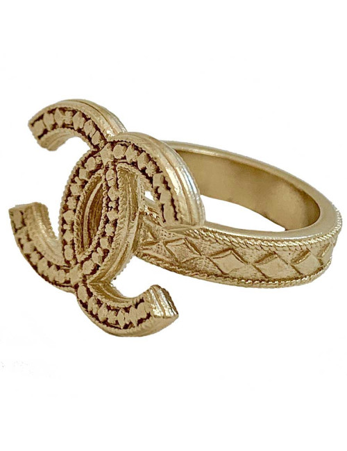 Bague CHANEL CC occasion dorée T50