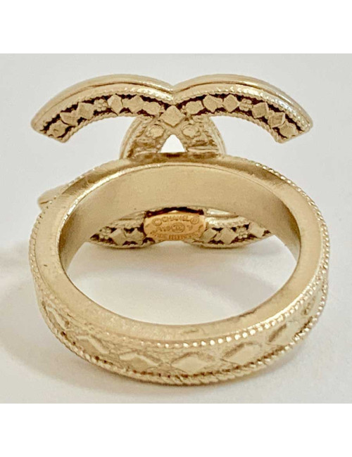 Bague CHANEL CC occasion dorée T50