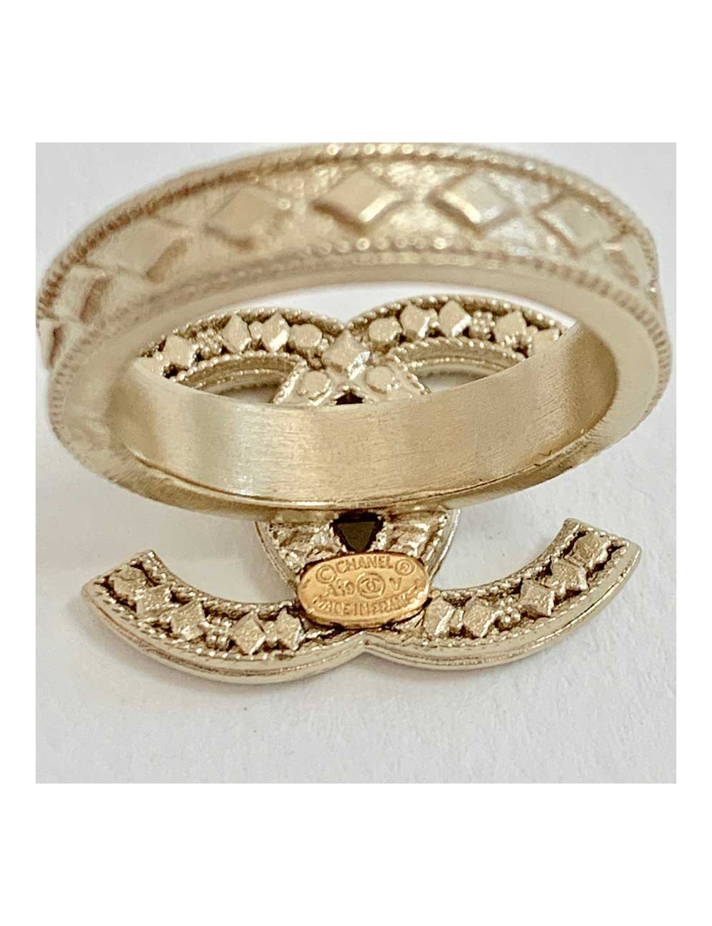 Bague CHANEL CC occasion dorée T50