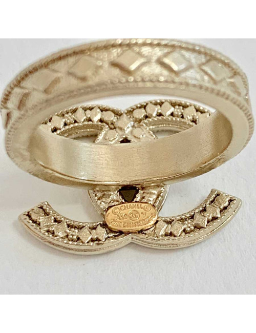 Bague CHANEL CC occasion dorée T50