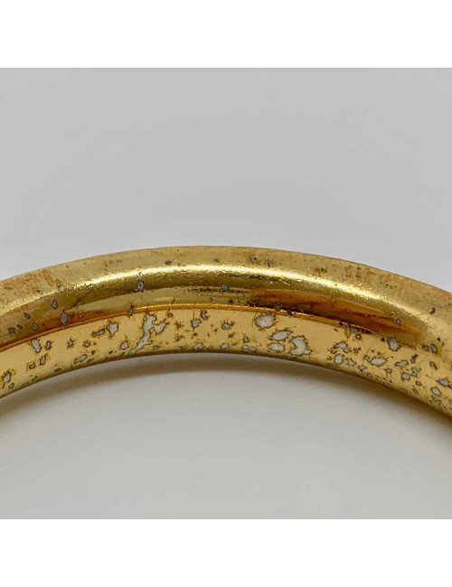 Bracelet HERMES laiton doré et cuir