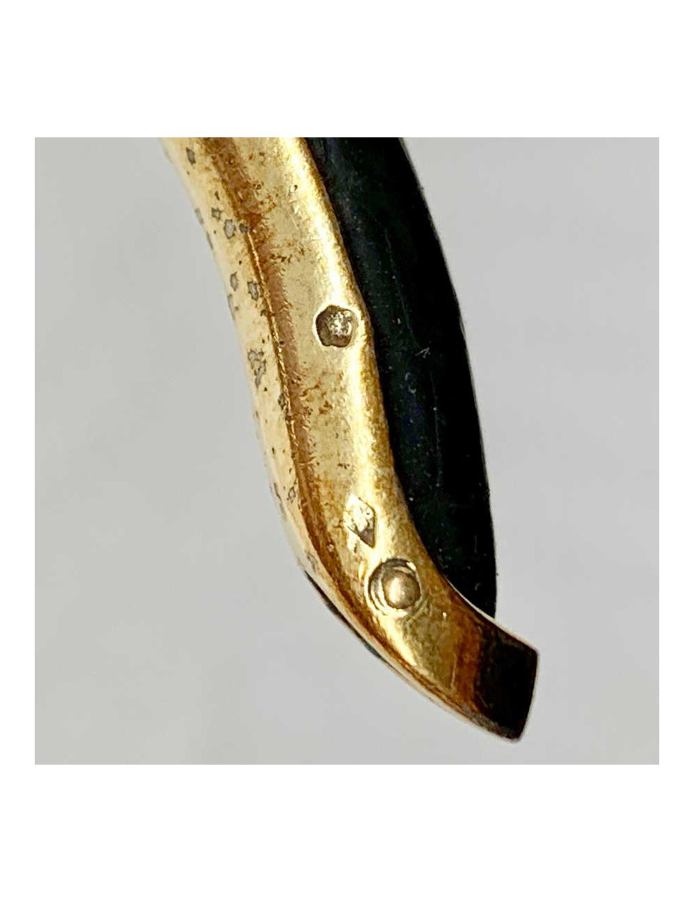 Bracelet HERMES laiton doré et cuir