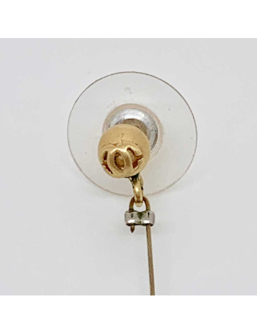 Boucles d'oreilles CC or mat