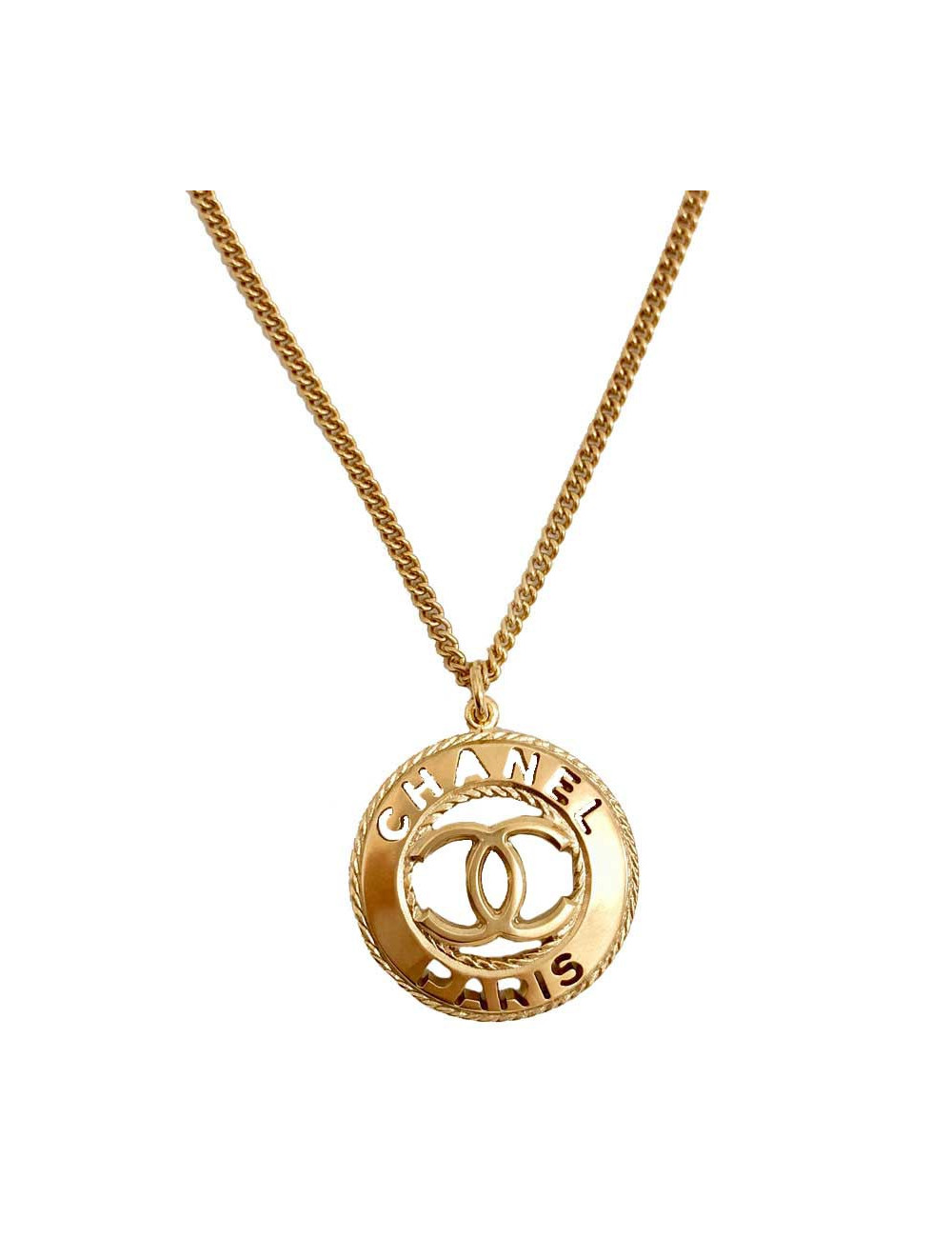 Collier CHANEL pendentif CC CHANEL PARIS