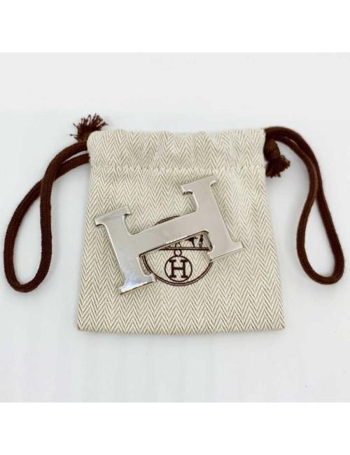 Boucle H HERMES argent