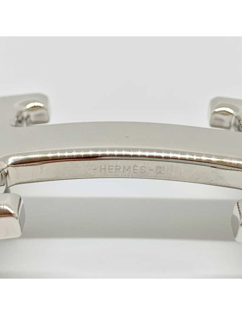 Boucle H HERMES argent