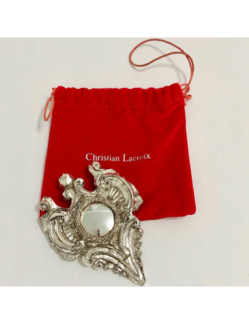 Broche LACROIX argenté et miroir