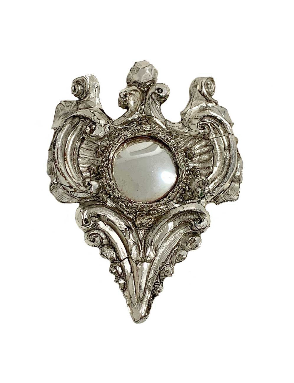Broche LACROIX argenté et miroir