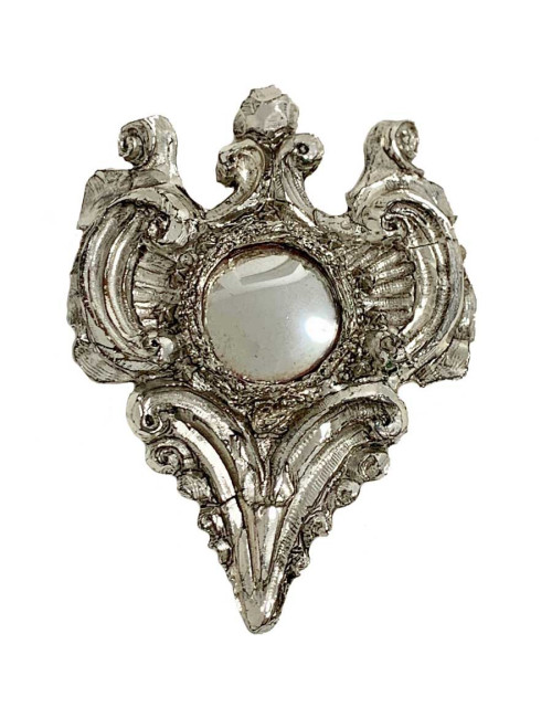 Broche LACROIX argenté et miroir