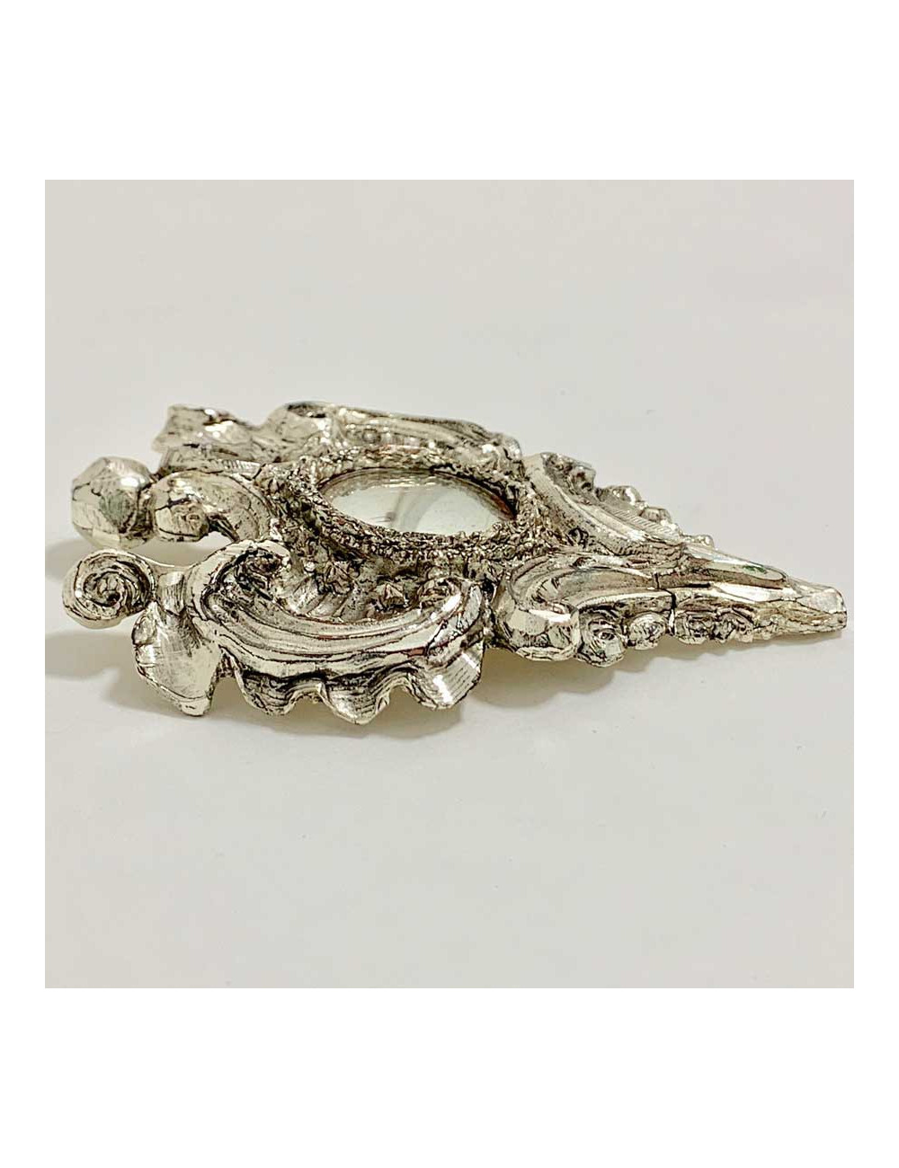 Broche LACROIX argenté et miroir