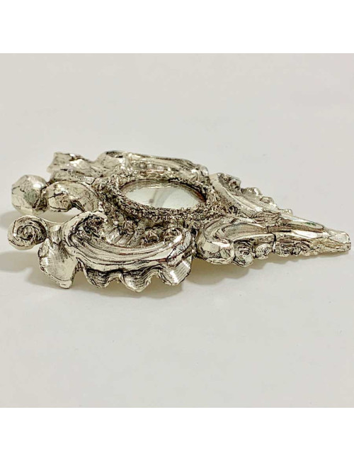 Broche LACROIX argenté et miroir