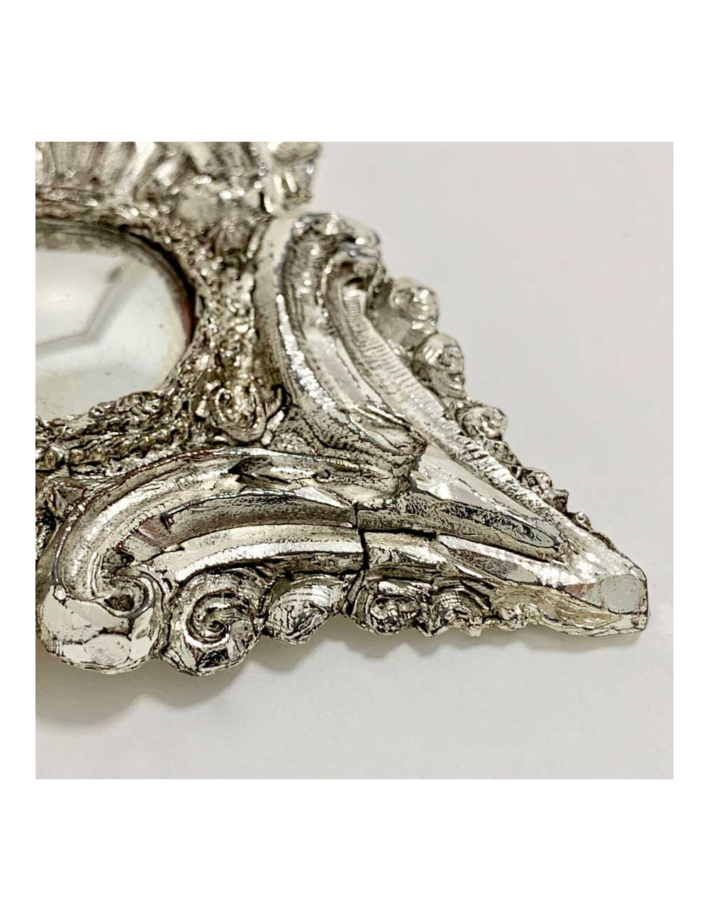 Broche LACROIX argenté et miroir