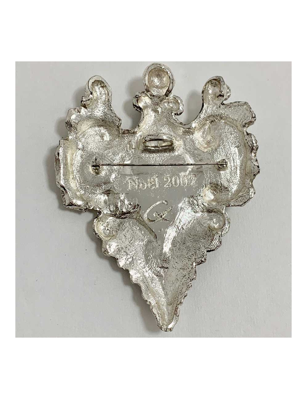 Broche LACROIX argenté et miroir