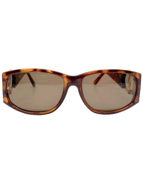 Lunettes de soleil CHANEL écailles marron et CC doré