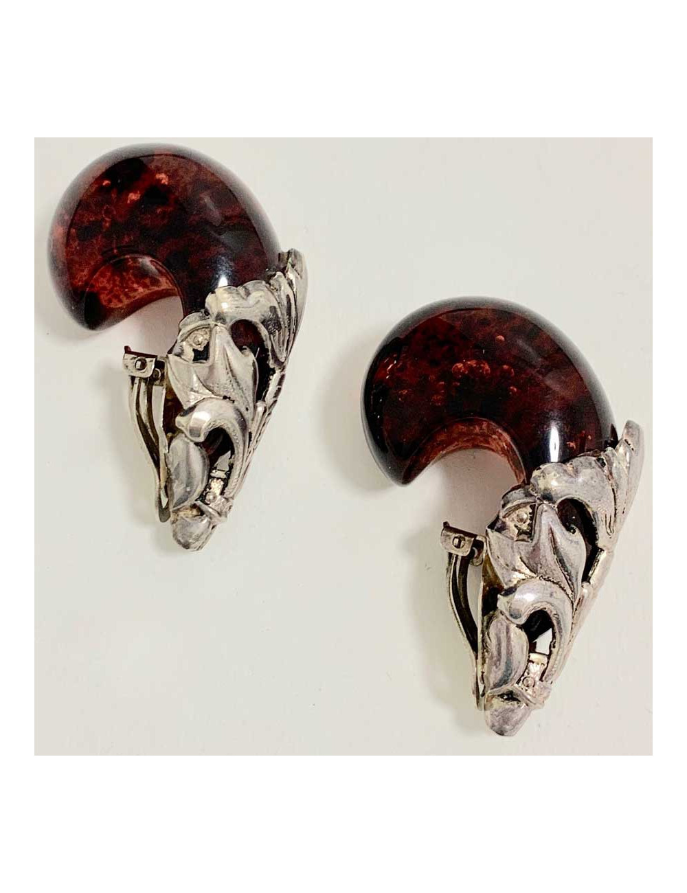 Boucles d'oreilles Isabel Canovas ambre