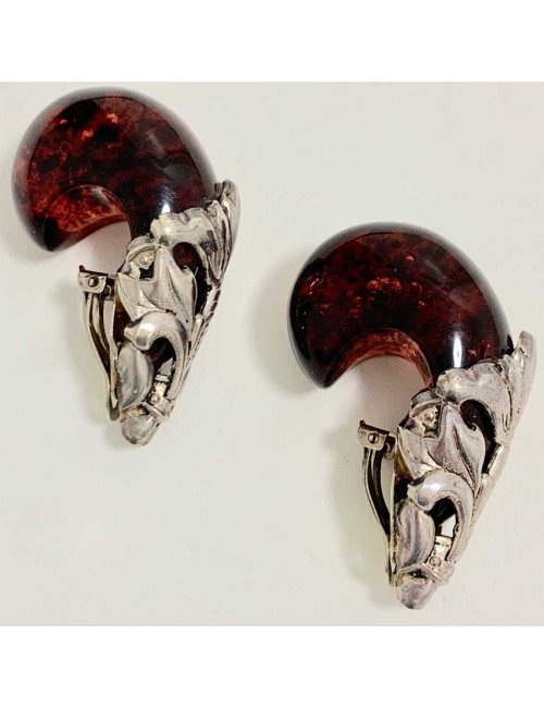 Boucles d'oreilles Isabel Canovas ambre