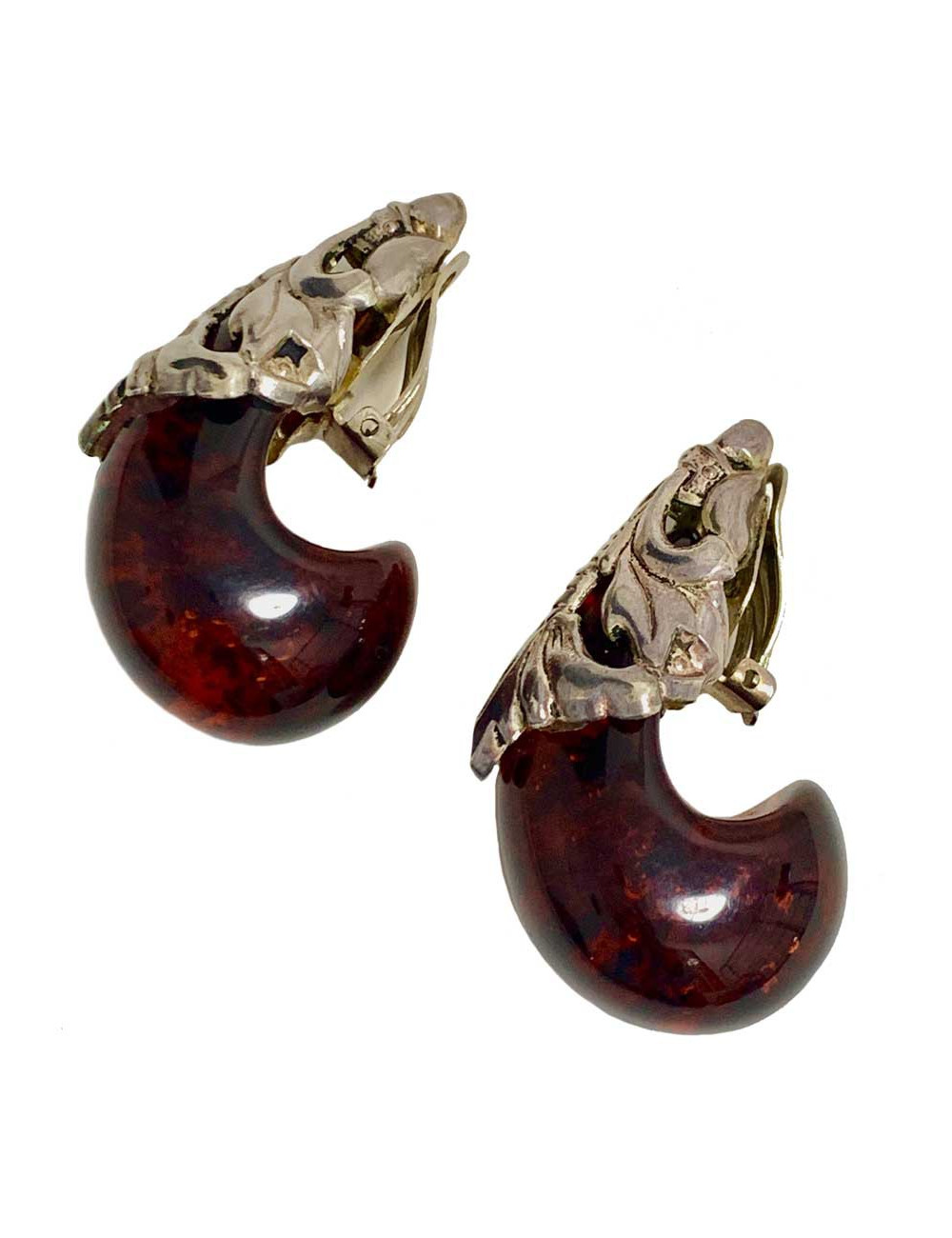 Boucles d'oreilles Isabel Canovas ambre