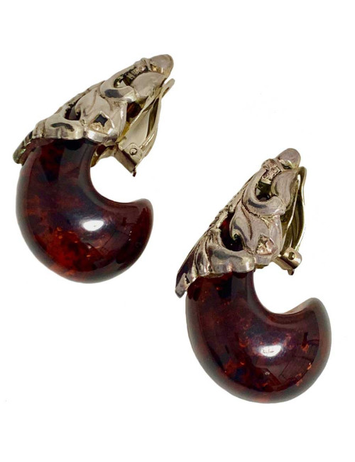 Boucles d'oreilles Isabel Canovas ambre