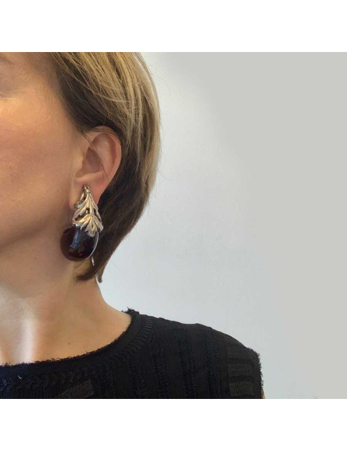 Boucles d'oreilles Isabel Canovas ambre