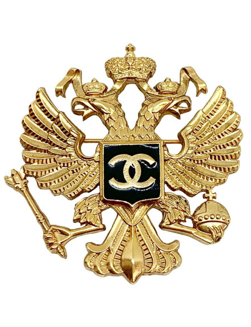 Broche Aigle CHANEL dorée collection PARIS-MOSCOU