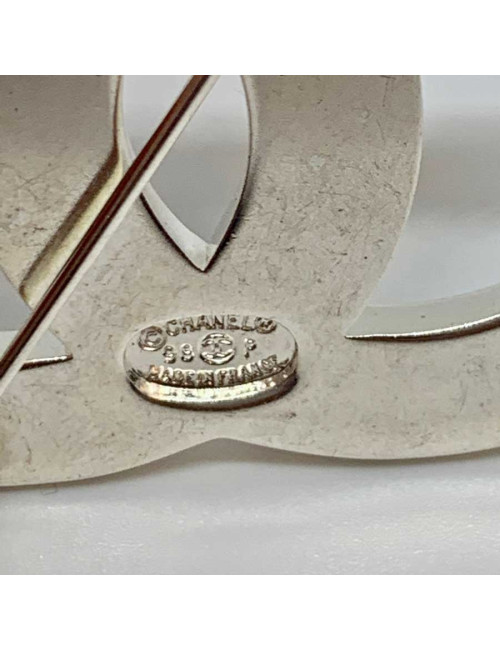 Broche CC argent CHANEL en métal