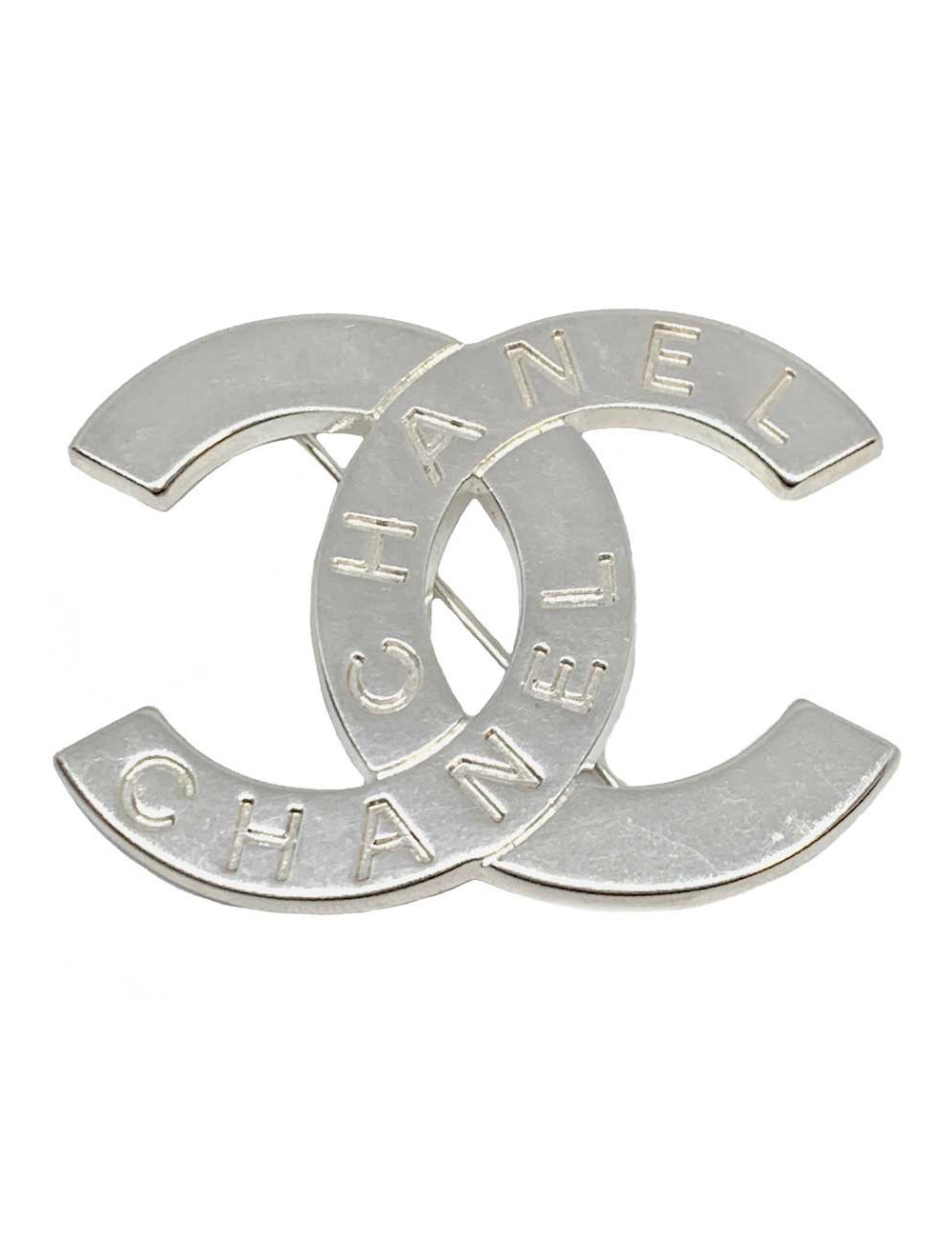 Broche CC argent CHANEL en métal