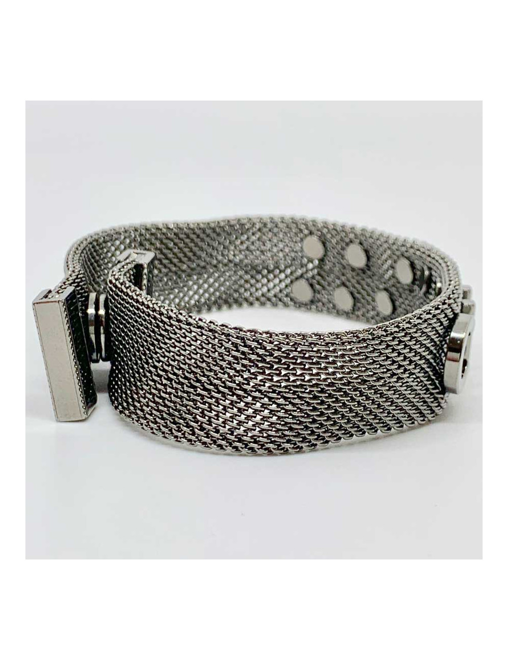 Bracelet CHANEL "C H A N E L" ruthénium